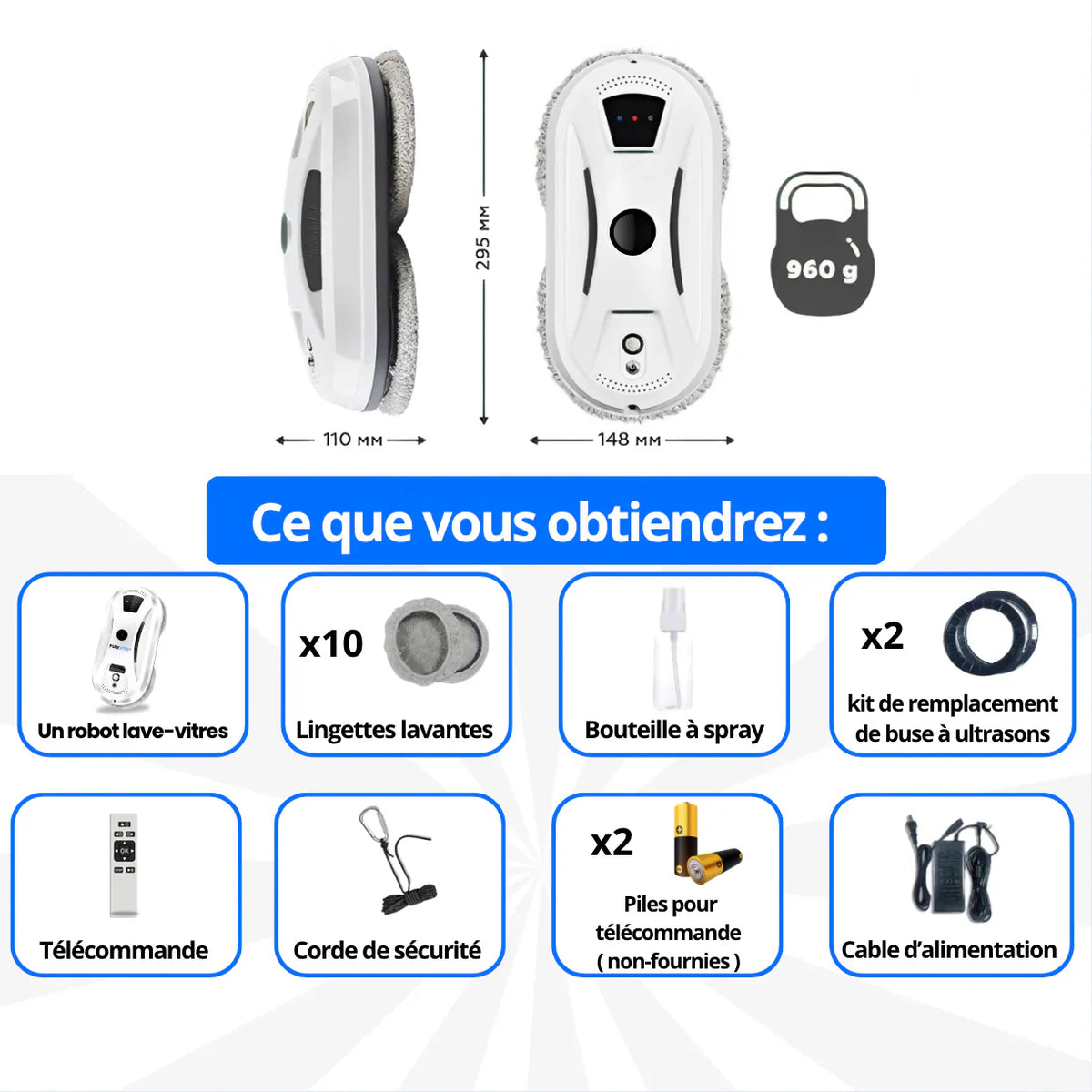 Robot Lave Vitres Professionnel - VITROCLEAN